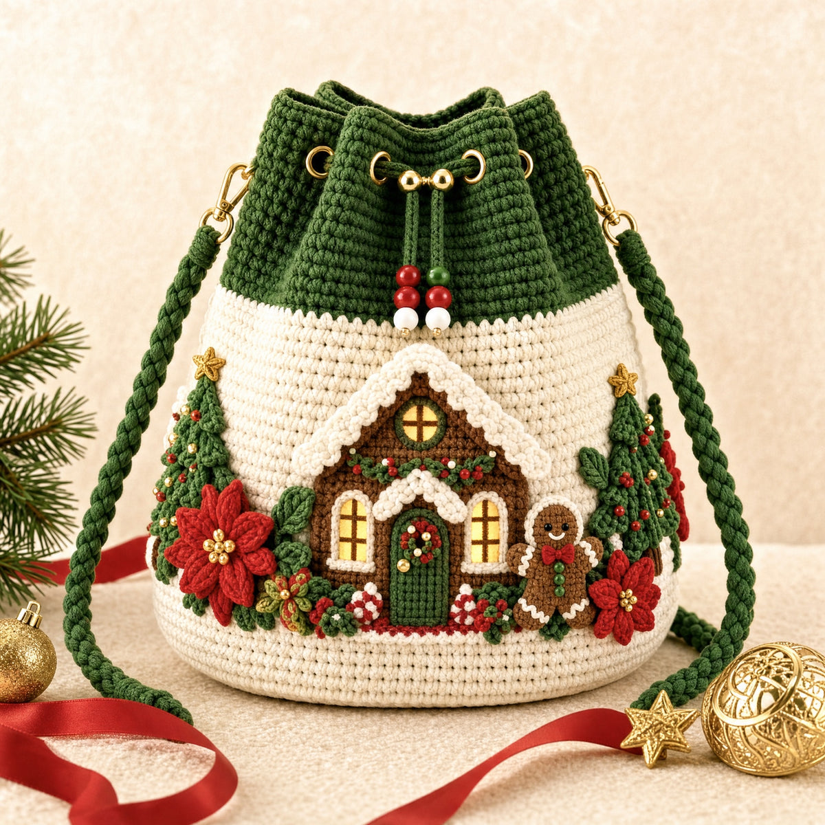 JollyPurse Christmas Crochet Bag
