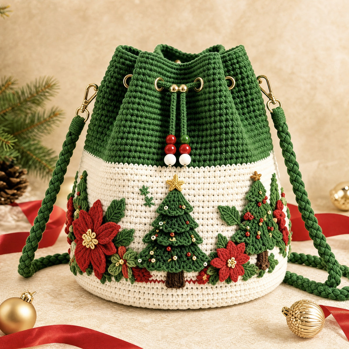 JollyPurse Christmas Crochet Bag