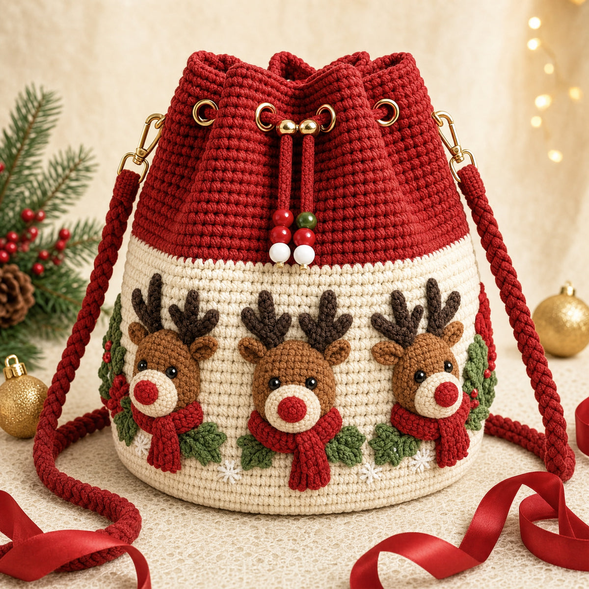 JollyPurse Christmas Crochet Bag