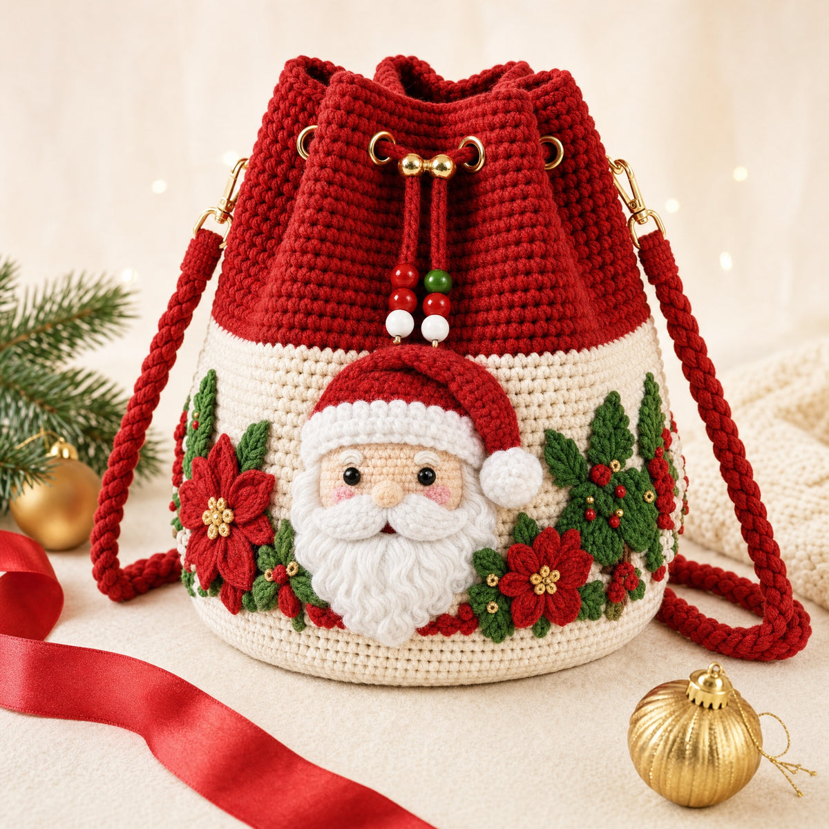 JollyPurse Christmas Crochet Bag